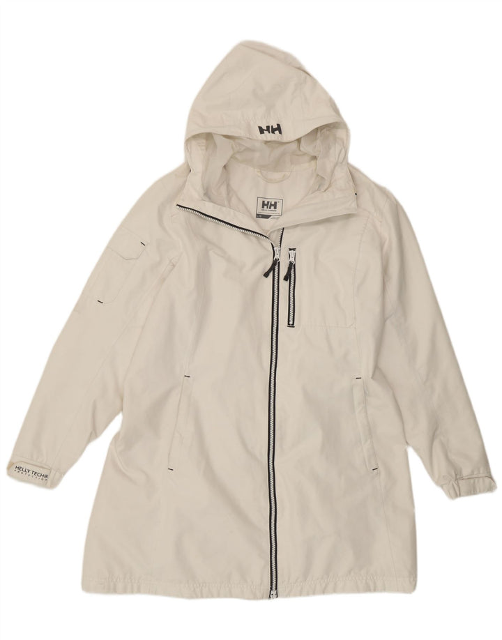 Helly Hansen Damen Kapuzen-Regenmantel UK 16 Large Weiß