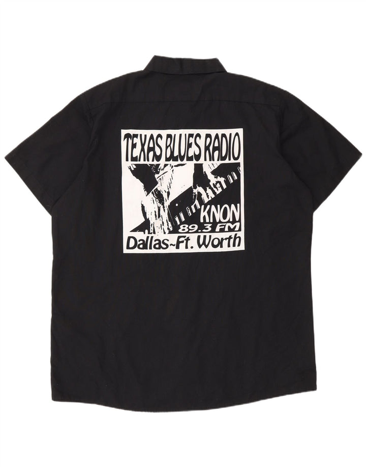 Dickies Herren-Kurzarmshirt mit Grafik, groß, aus schwarzem Polyester