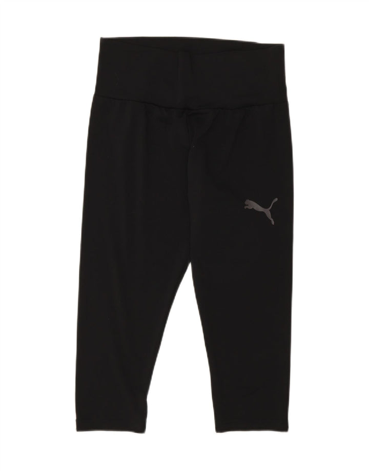 Puma Damen Capri-Leggings UK 12 Medium Schwarz Polyester