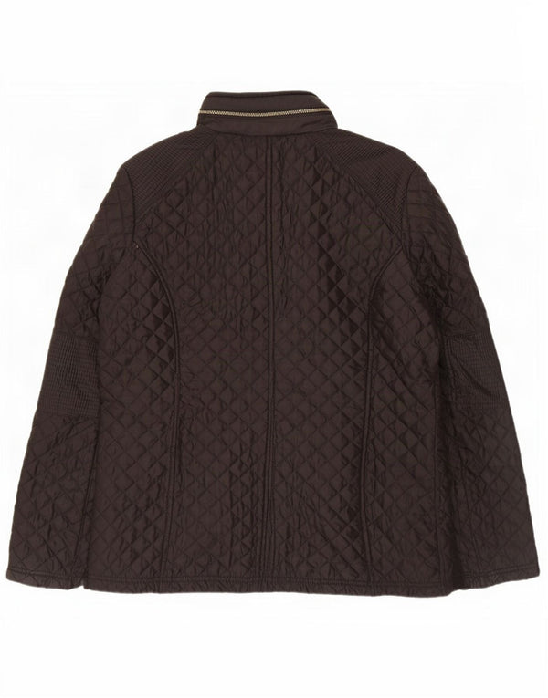 Michael Kors Damen Steppjacke mit Kapuze UK 16 Large Schwarz Polyester