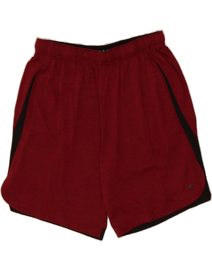 RUSSELL ATHLETIC Mens Sport Shorts Medium  Maroon Colourblock Polyester Vintage Russell Athletic and Second-Hand Russell Athletic from Messina Hembry 