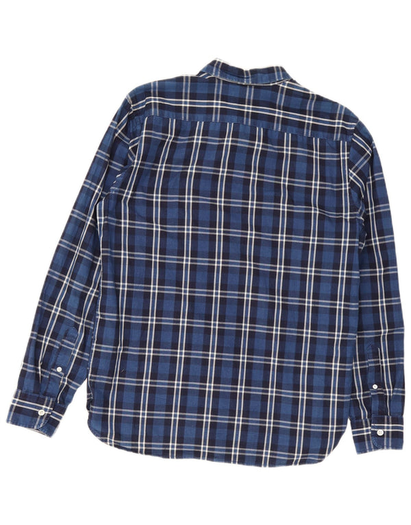 Levi's Herren-Hemd aus mittelblauer Baumwolle mit Karomuster in Marineblau