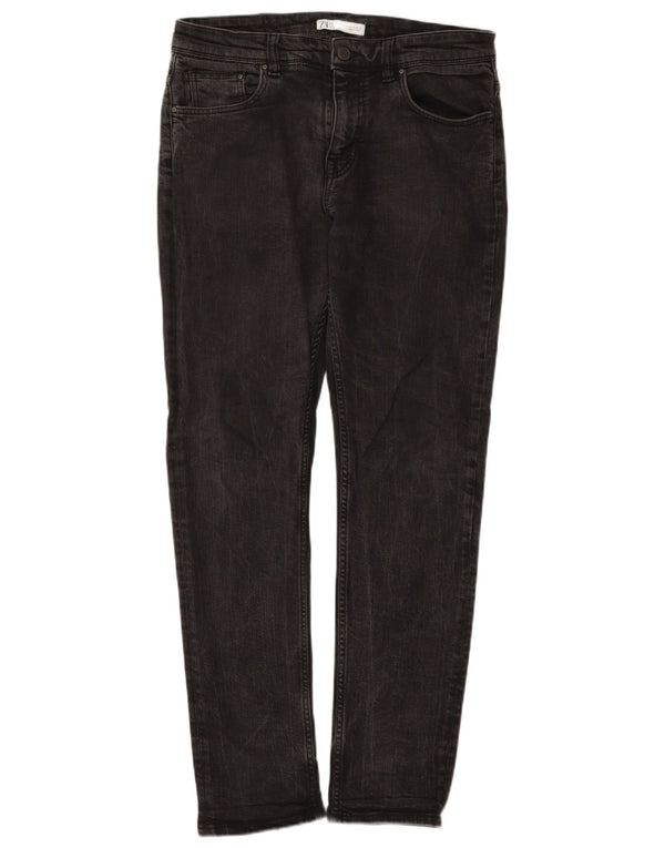 Zara Herren Slim Jeans EU 42 Large W32 L31 Schwarze Baumwolle
