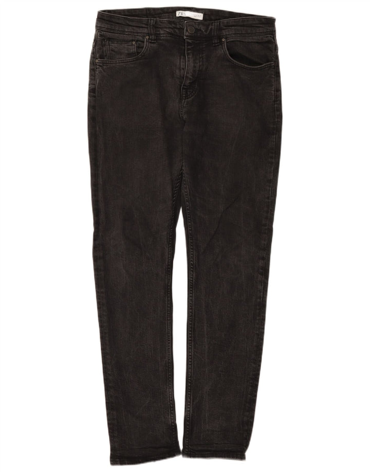 Zara Herren Slim Jeans EU 42 Large W32 L31 Schwarze Baumwolle