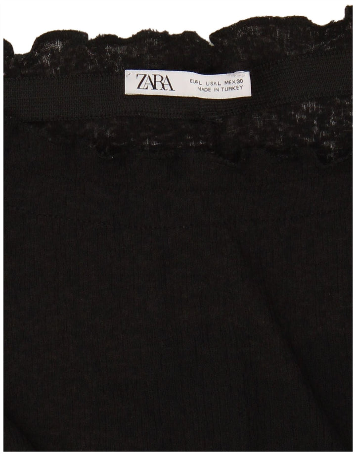 ZARA Damen ärmelloses Blusen-Top, Gr. 42, Größe L, Schwarz
