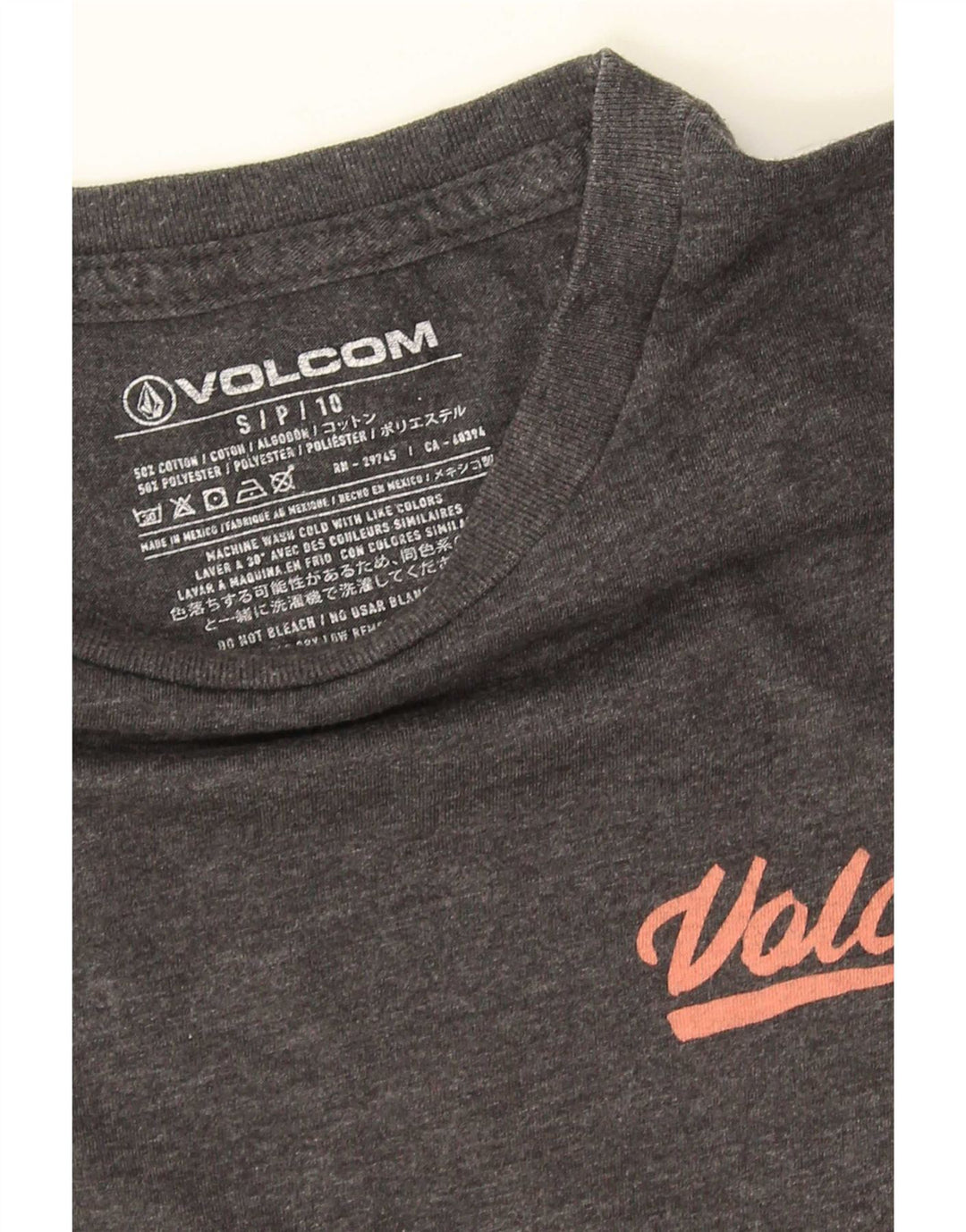 Volcom Herren-T-Shirt mit Grafik, Größe S, Grau, Baumwolle