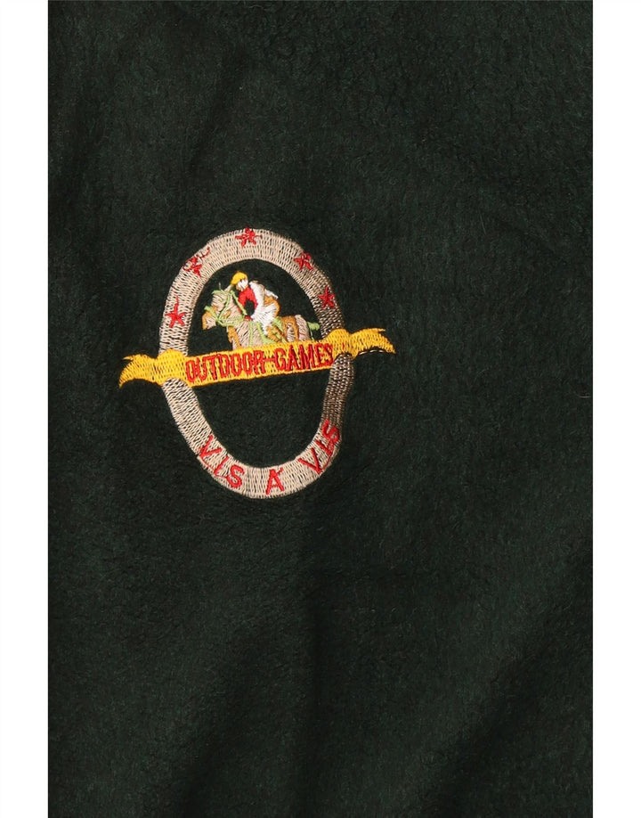 Vintage Herren Strickjacke Pullover Groß Grün