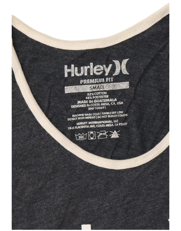 HURLEY Premium Fit Grafik-Westenoberteil für Herren, klein, grau gesprenkelte Baumwolle