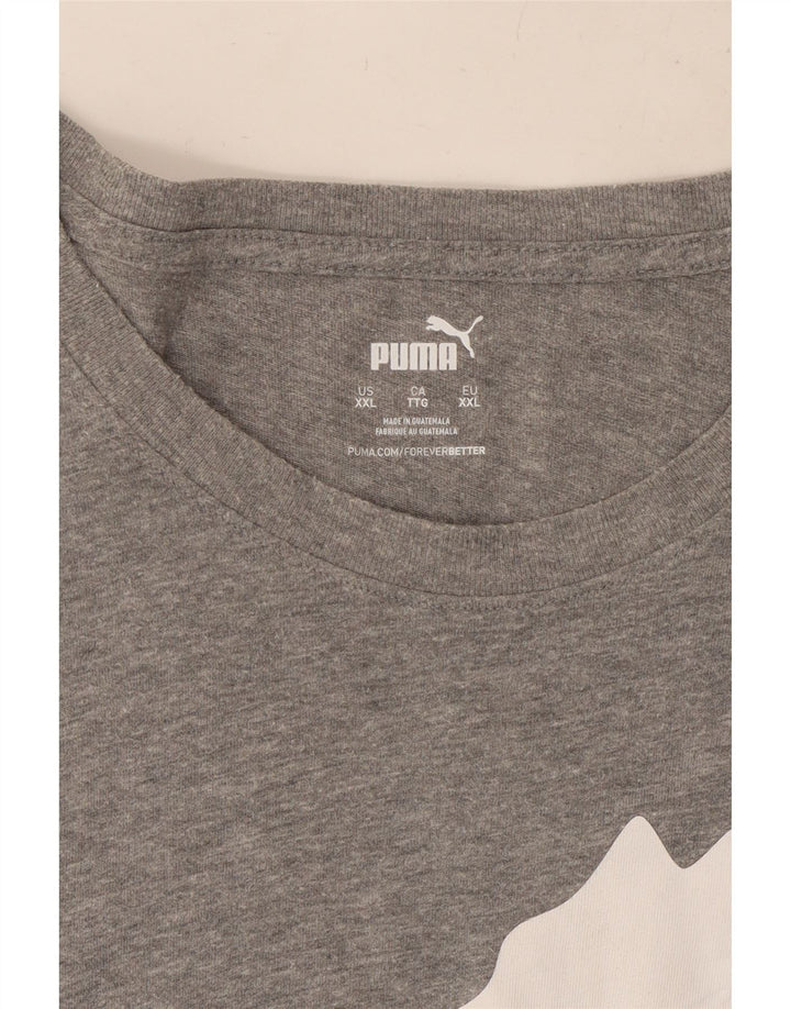 PUMA Herren Grafik T-Shirt Top 2XL Grau