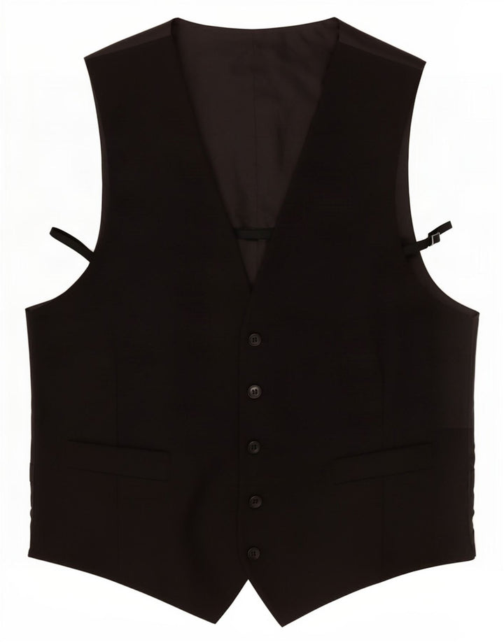 Marks & Spencer Herrenweste, groß, aus schwarzem Polyester