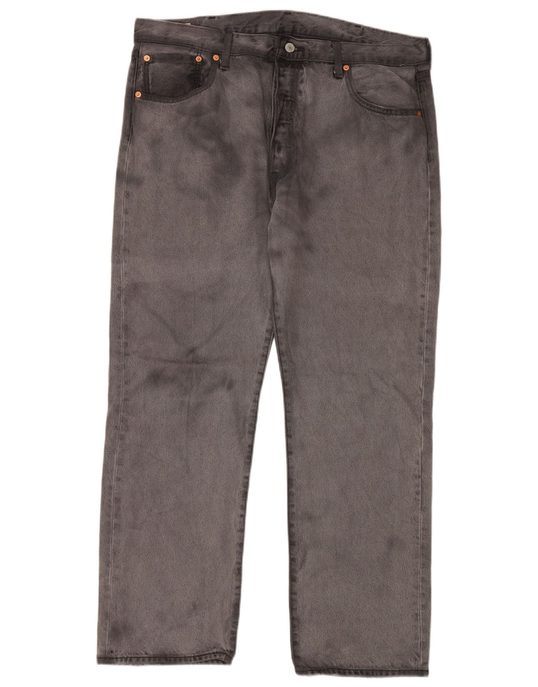 LEVI'S Herren 501 Straight Jeans W38 L30 Graue Baumwolle