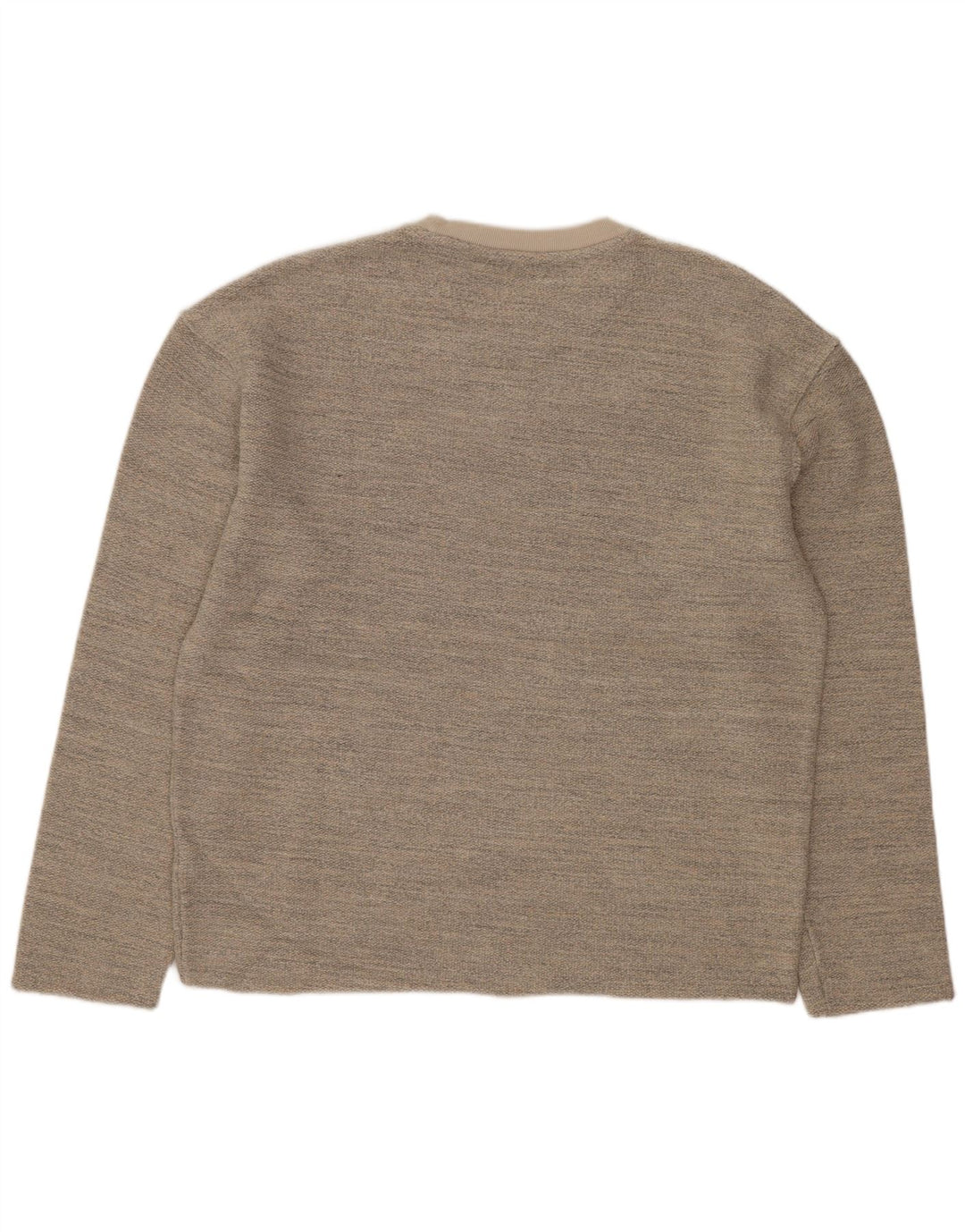 Übergroßer Damen-Sweatshirtpullover von ZARA, Gr. 14, mittelgrau geflecktes Acryl