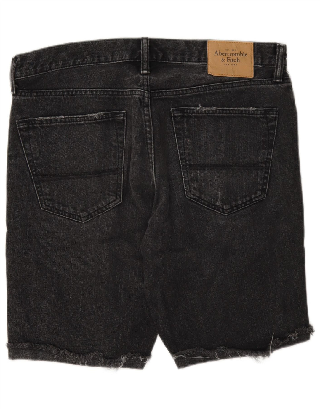 Abercrombie & Fitch Herren Jeansshorts W33 mittelgraue Baumwolle