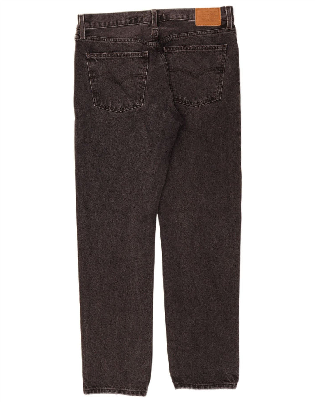 LEVI'S Damen Mid Rise Straight Jeans W30 L31 Graue Baumwolle