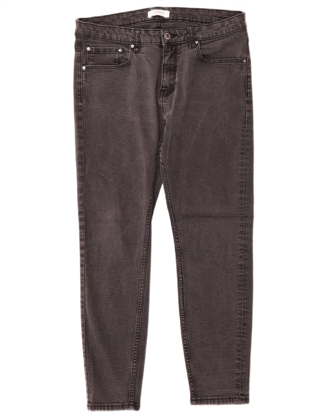 Zara Damen Slim Jeans EU 42 Large W32 L26 Grau