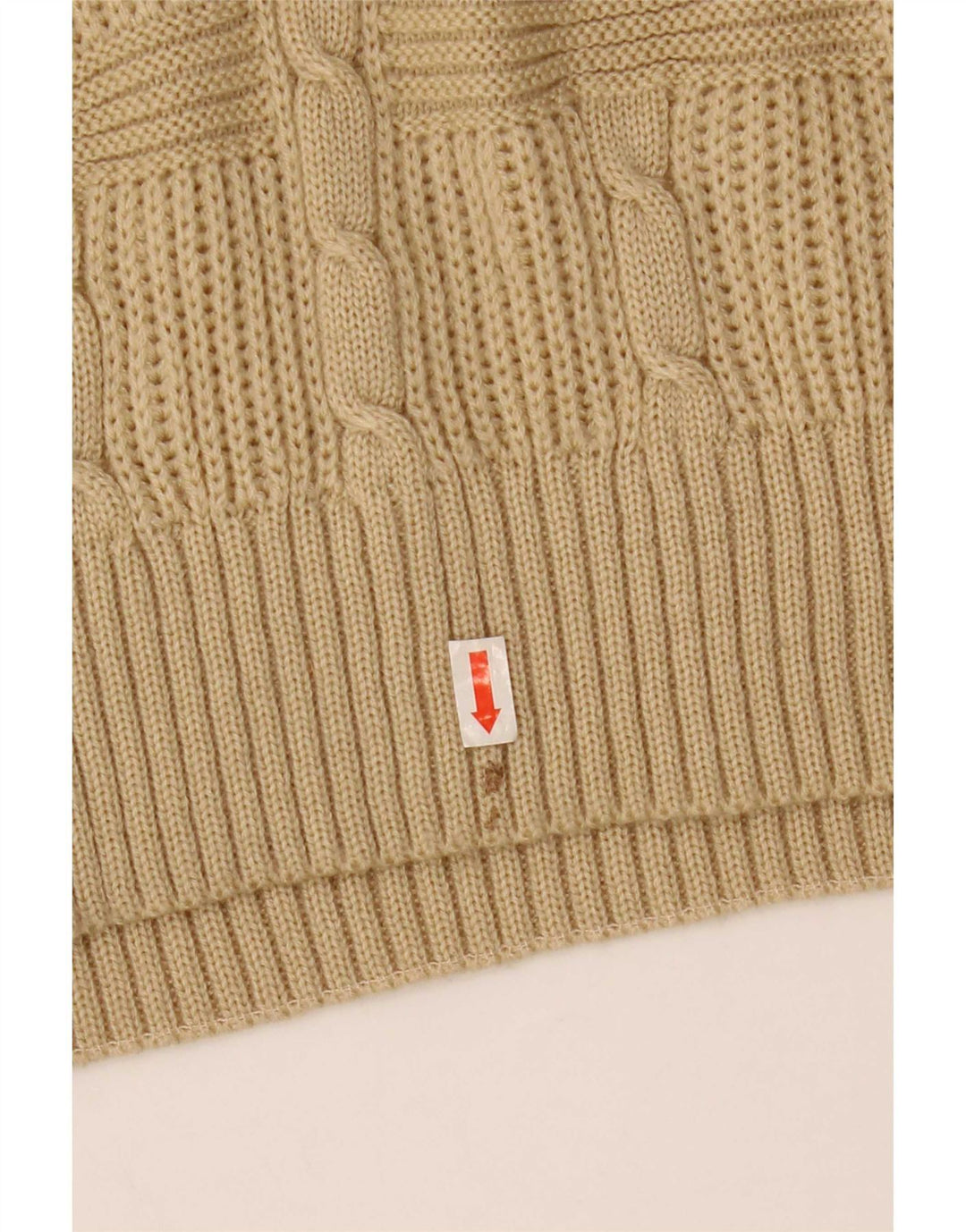 Vintage Herren Pullover mit Rundhalsausschnitt IT 50 Medium Beige Acryl