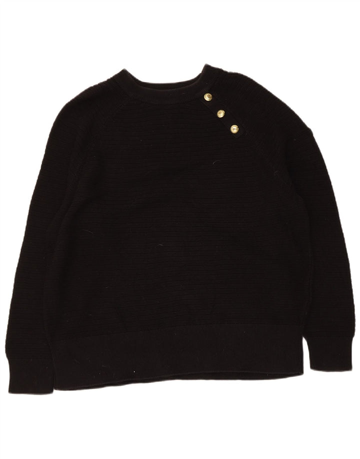 Barbour Damen-Pullover mit normaler Passform und U-Boot-Ausschnitt, Gr. 12, mittelschwarz