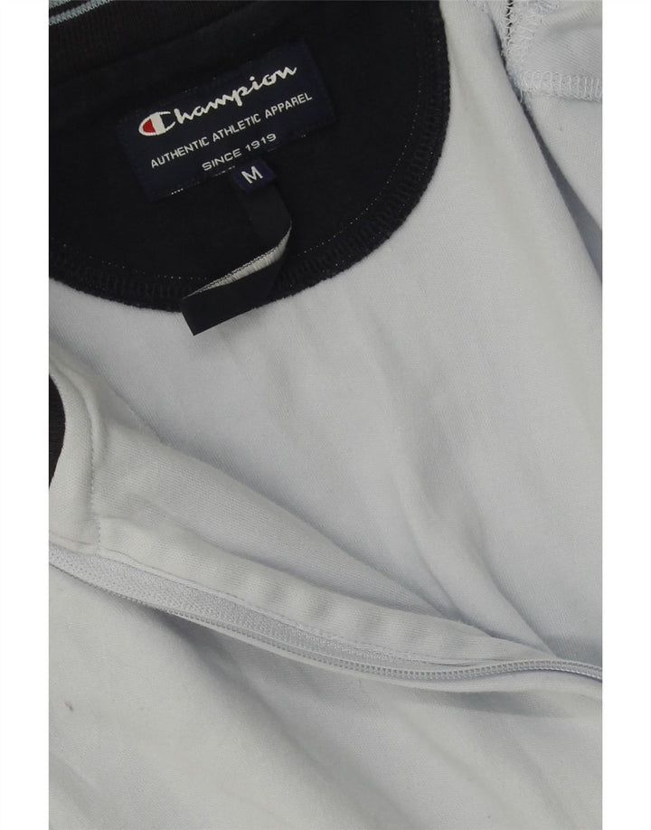 CHAMPION Womens Tracksuit Top Jacket UK 14 Medium Blue Cotton Vintage Champion and Second-Hand Champion from Messina Hembry 