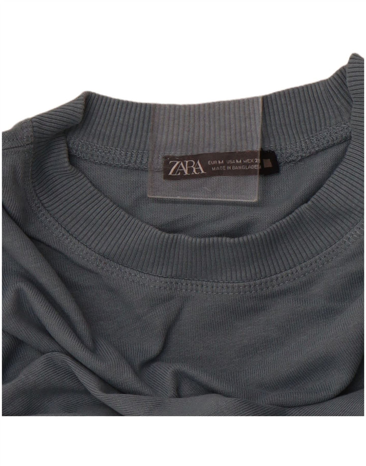 ZARA Damen Sweatshirt-Pullover UK 14 Mittelgrau