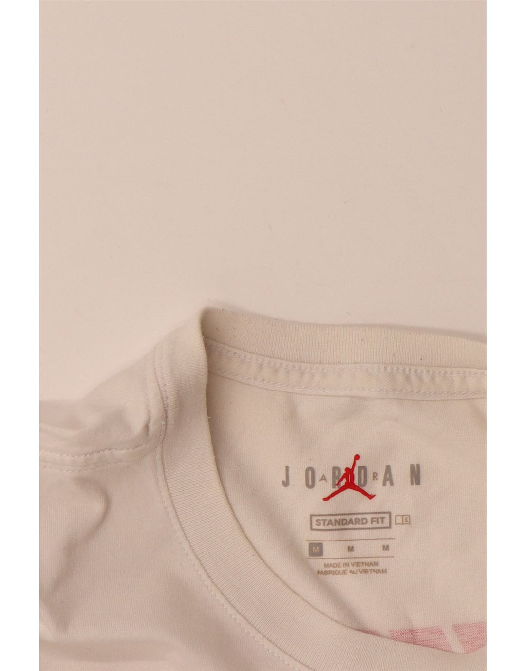 NIKE Mens Standard Fit Graphic Top Long Sleeve Medium White Cotton
