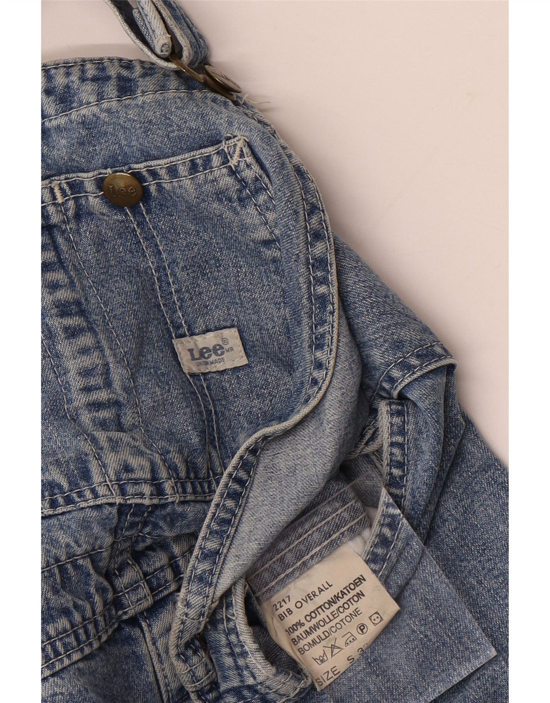Lee Herren Cargo-Latzhose, Jeans, W32, L30, Blau, Baumwolle