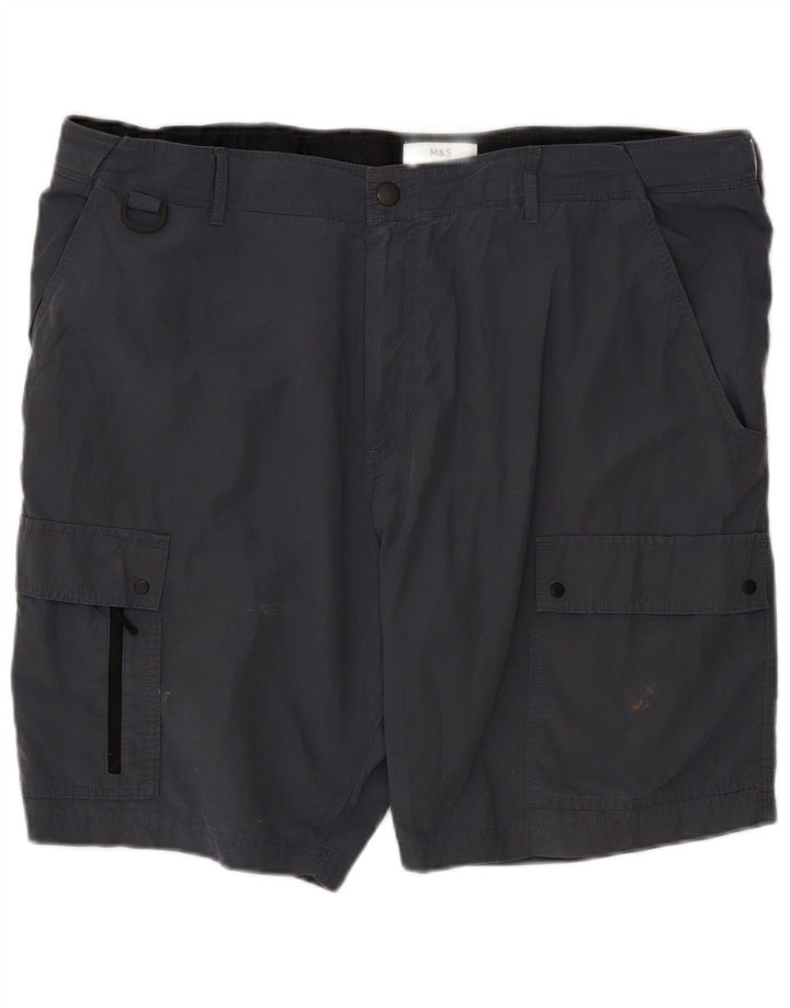 Marks & Spencer Herren Cargoshorts W44 2XL Marineblau Baumwolle