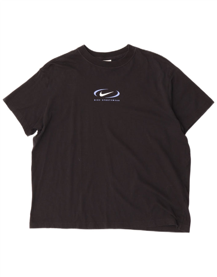 Nike Herren-T-Shirt mit Grafik, groß, aus schwarzer Baumwolle