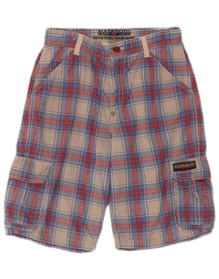 Napapijri Cargo-Shorts für Jungen, 9–10 Jahre, W24, mehrfarbig, kariert, Baumwolle