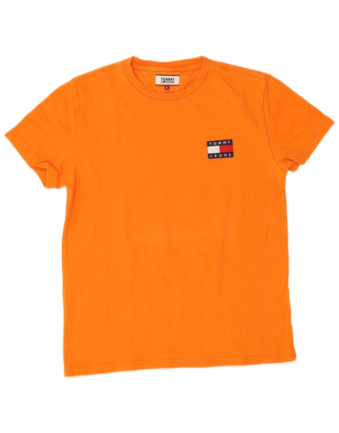 Tommy Hilfiger Herren T-Shirt Top Small Orange Baumwolle