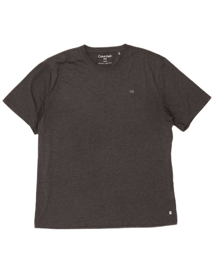 Calvin Klein Herren T-Shirt Top XL Grau Polyester