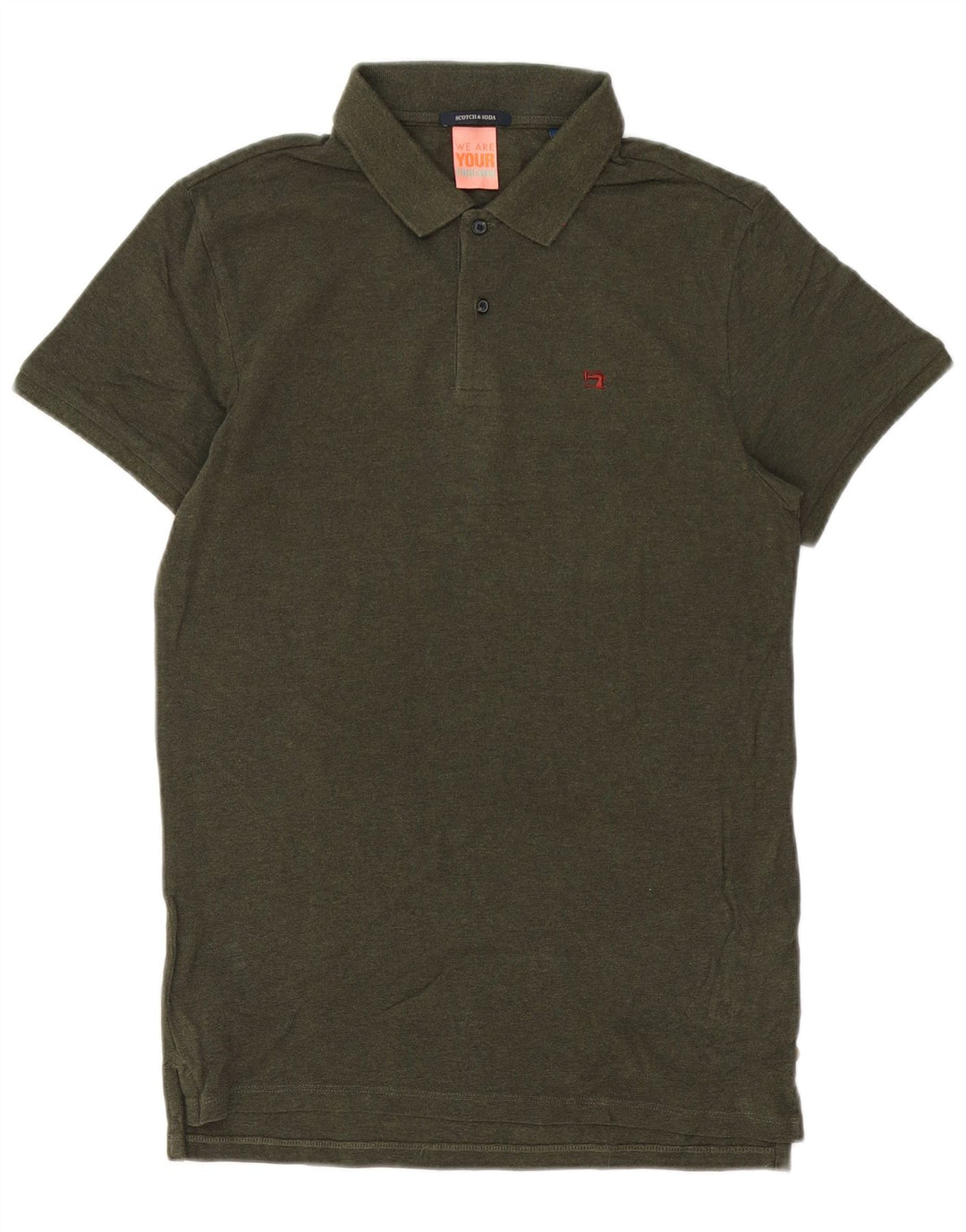 Scotch & Soda Herren-Poloshirt aus mittelgrüner Baumwolle
