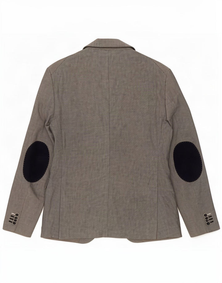 Zara Herren 2-Knopf-Blazerjacke EU 52 Large Grau