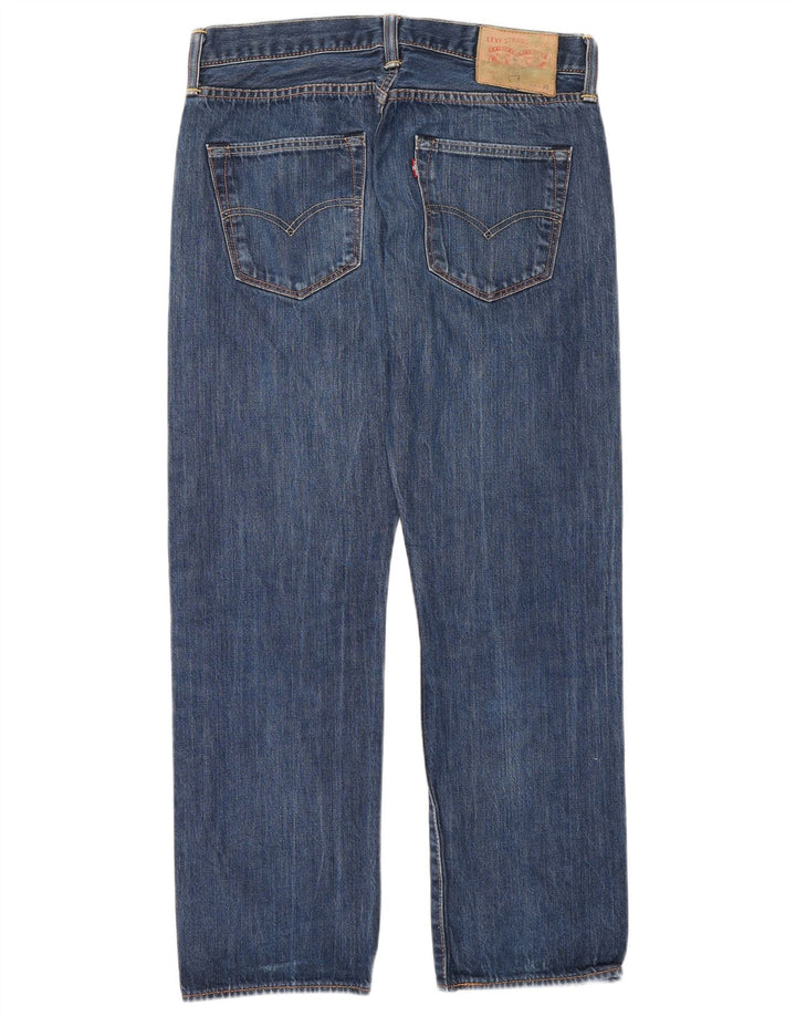 Levi's Herren Straight Jeans W32 L30 Blaue Baumwolle