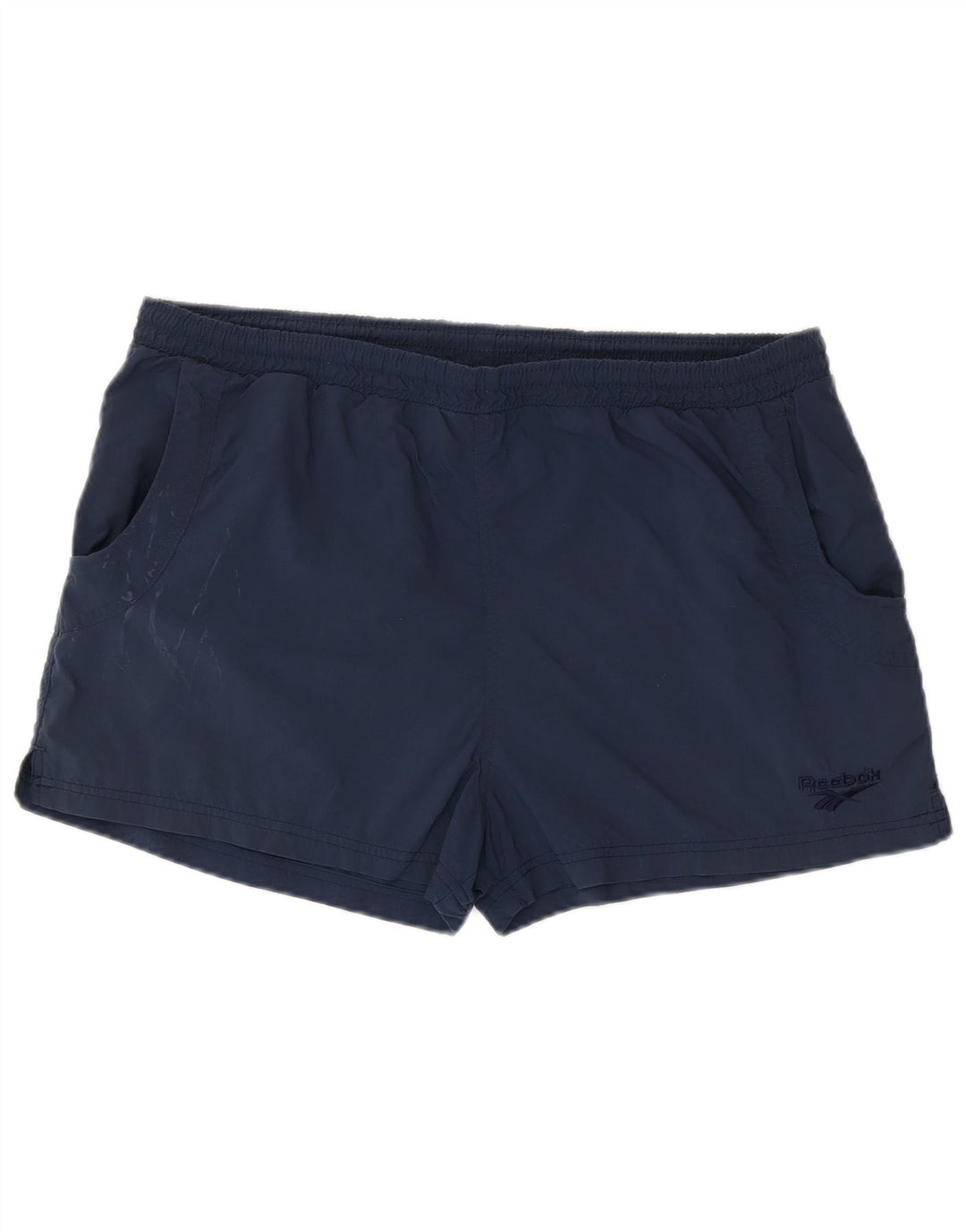 Reebok Herren-Sportshorts, groß, marineblaues Nylon