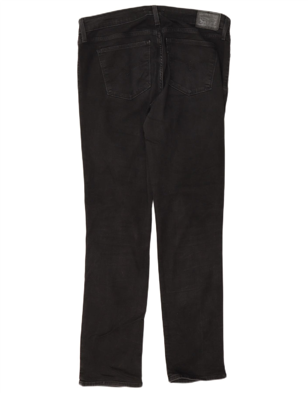 Levi's Damen 712 Slim Jeans W32 L32 Schwarze Baumwolle