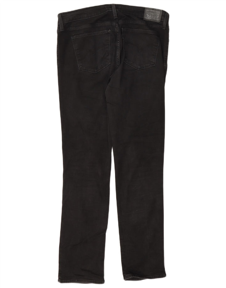 Levi's Damen 712 Slim Jeans W32 L32 Schwarze Baumwolle