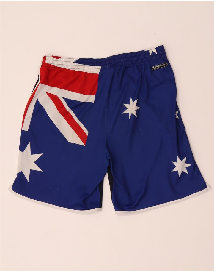 Errea Herren-Sportshorts mit Grafik, mittleres Marineblau, Farbblock-Polyester
