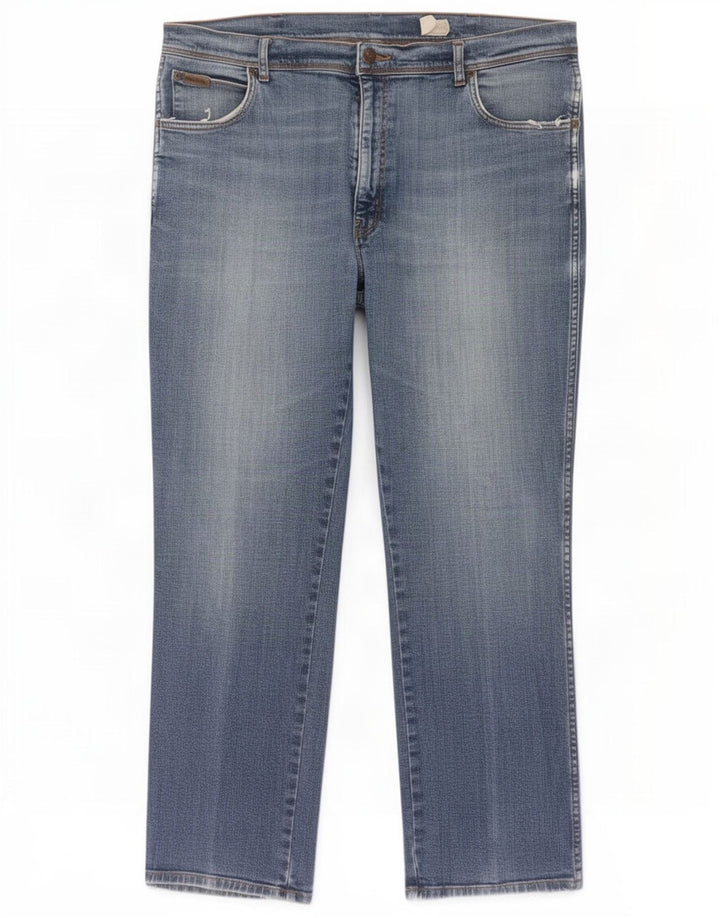 Wrangler Herren Texas Stretch Straight Jeans W40 L30 Blaue Baumwolle
