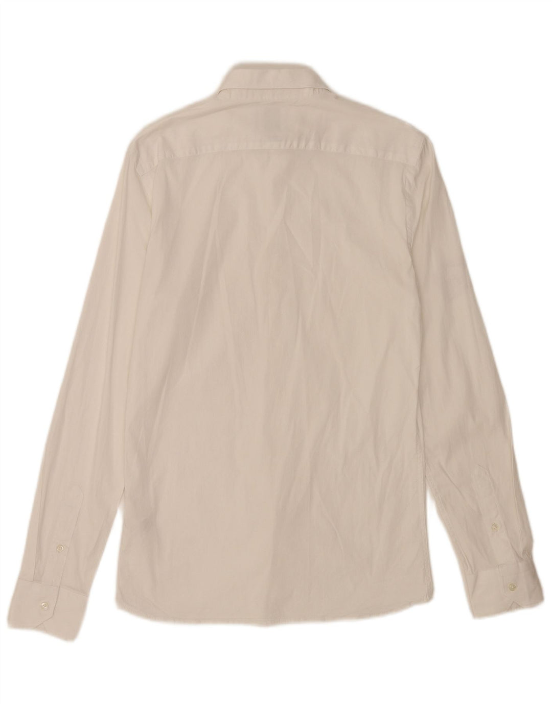 Zara Damen-Hemd UK 10 Small aus weißer Baumwolle
