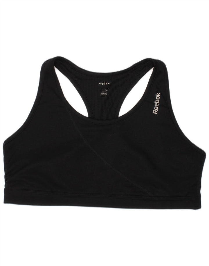 Reebok Damen Sport-BH-Oberteil, groß, Schwarz, Sport