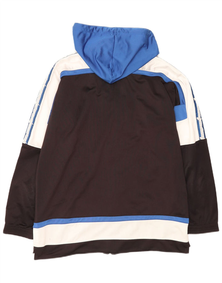 Kronos Herren-Trainingsanzug mit Kapuze, Oberjacke, mittelschwarzes Farbblock-Polyester