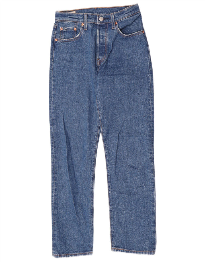 Levi's Damen 501 Straight Jeans W25 L28 Blau