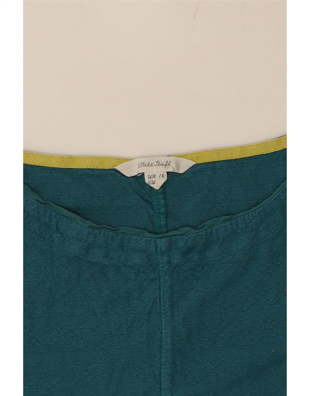 WHITE STUFF Womens Oversized 3/4 Sleeve Blouse Top UK 16 Large Turquoise Vintage White Stuff and Second-Hand White Stuff from Messina Hembry 
