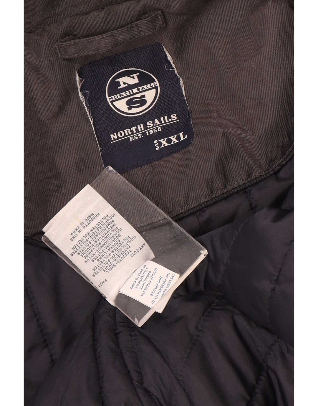 North Sails Herren Bomberjacke, gepolstert, UK 44, 2XL, Grau, Polyester