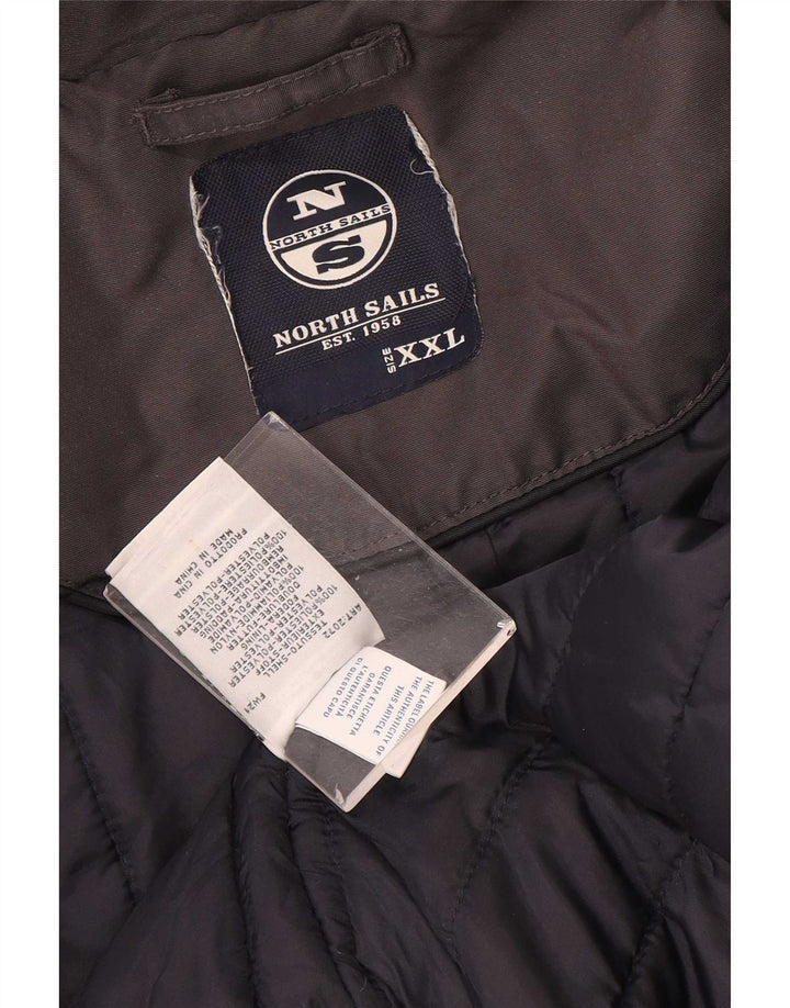North Sails Herren Bomberjacke, gepolstert, UK 44, 2XL, Grau, Polyester