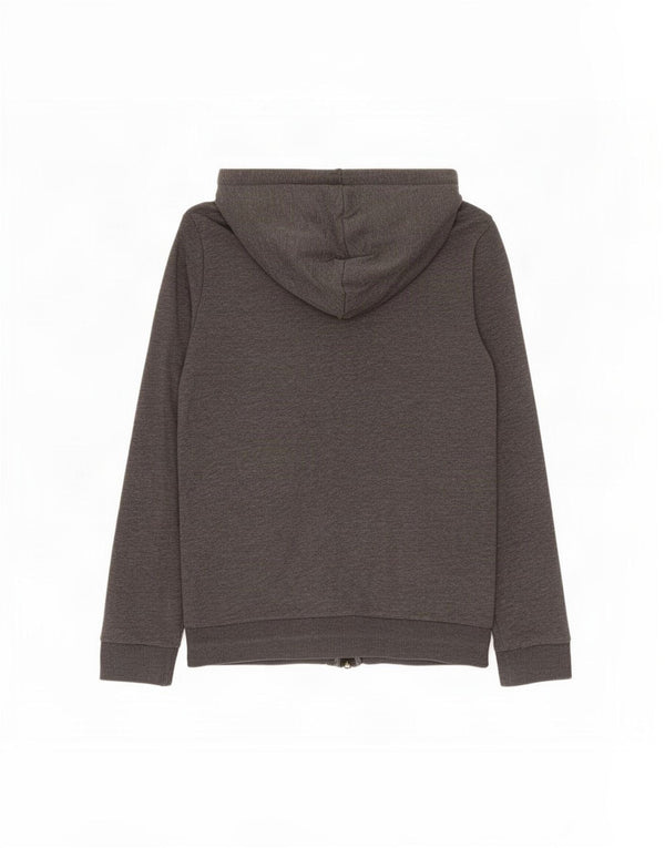Adidas Damen Graphic Zip Hoodie Pullover UK 8/10 Small Graue Baumwolle