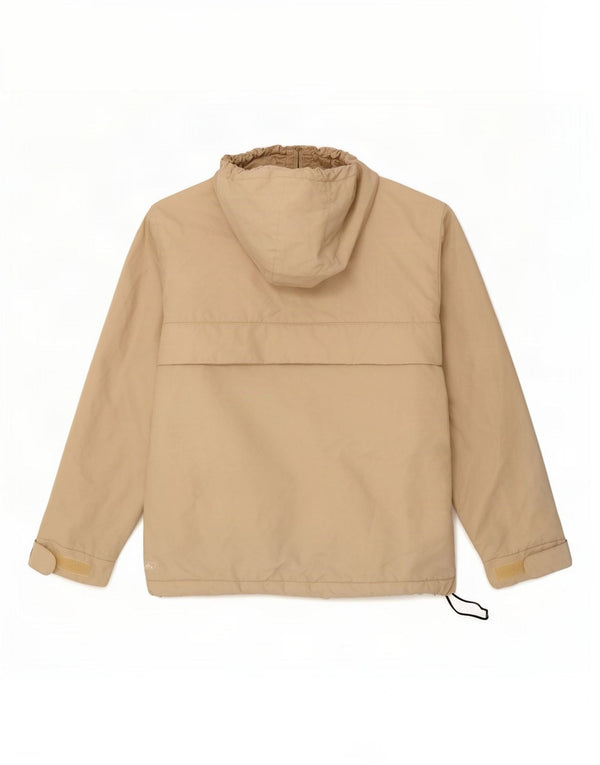 Ellesse Womens Hooded Oversized Anorak Jacket UK 10 Small Beige Polyester