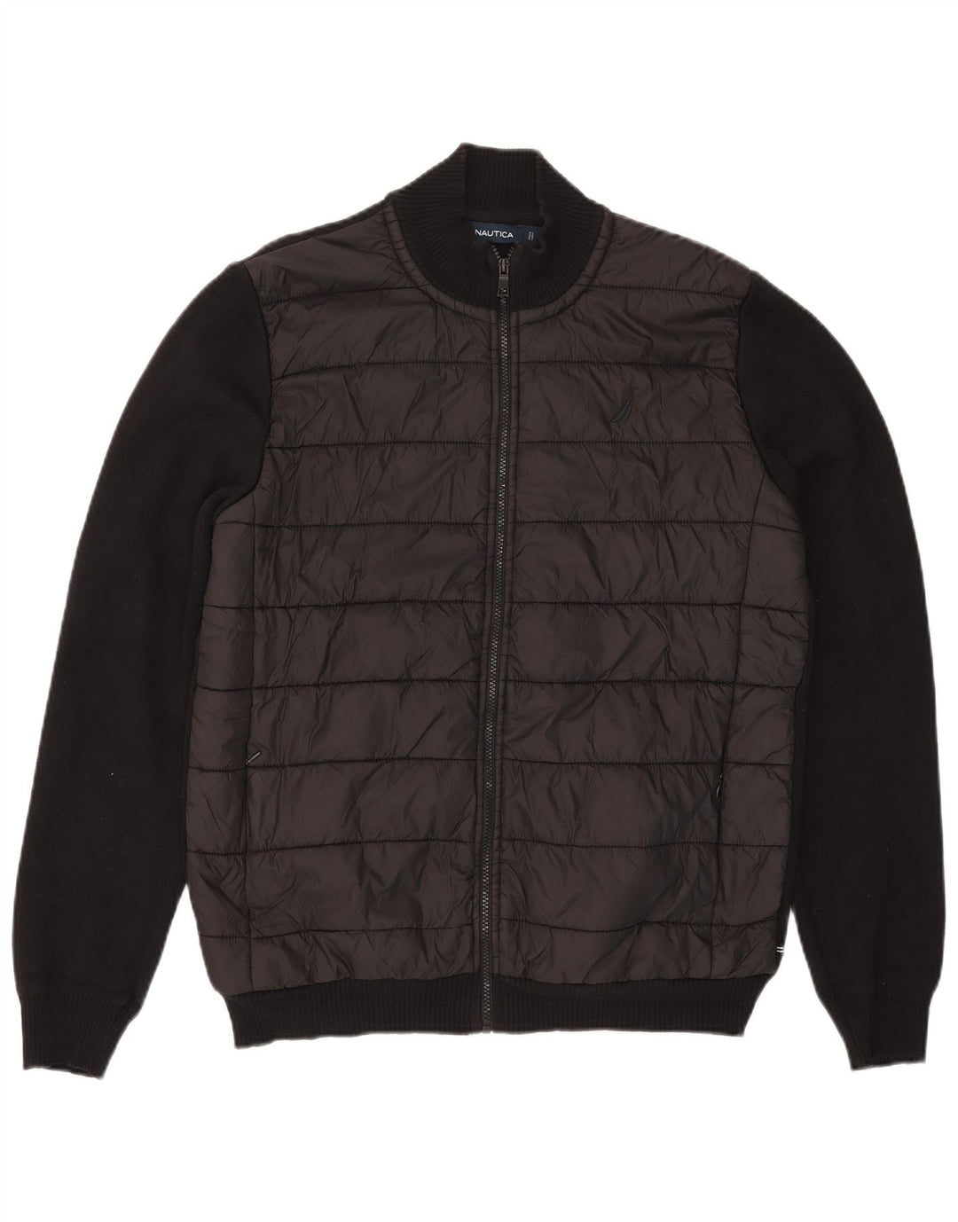 Nautica Herren-Strickjacke, groß, aus schwarzer Baumwolle