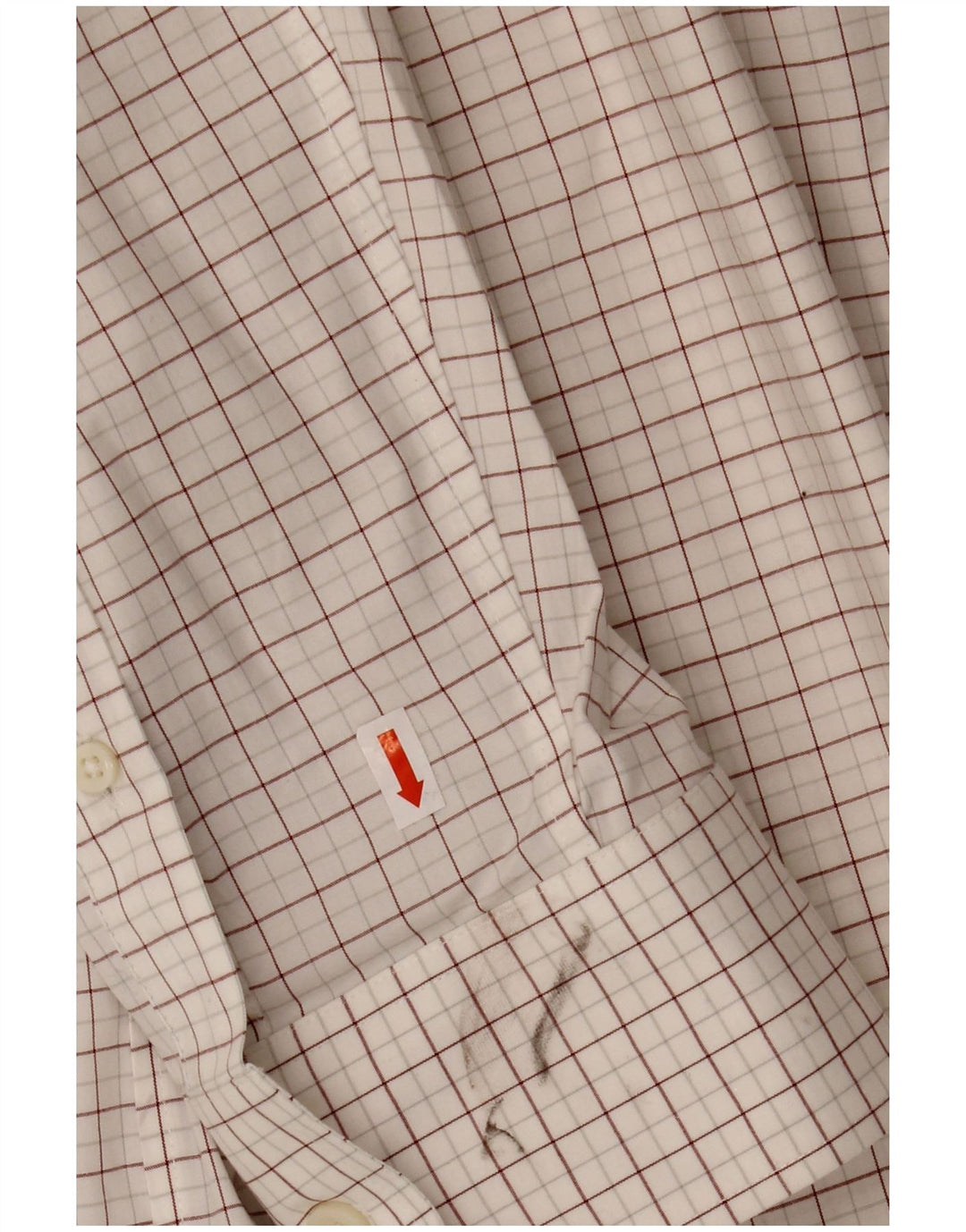J. CREW Slim-Hemd für Herren, Größe 17 1/2 XL, weiß karierte Baumwolle