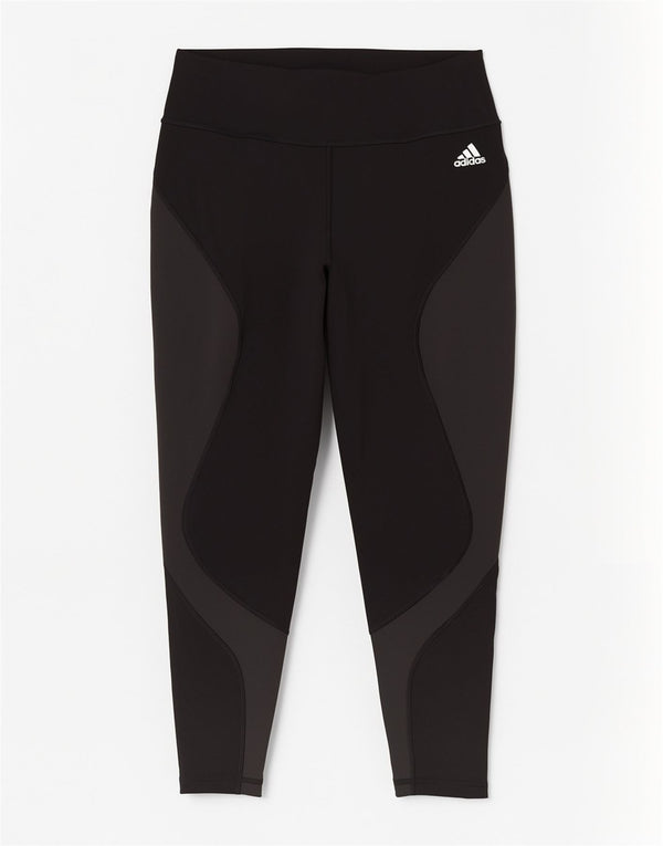 Adidas Damen Aeroready Leggings UK 20/22 XL Schwarz Colourblock Sports